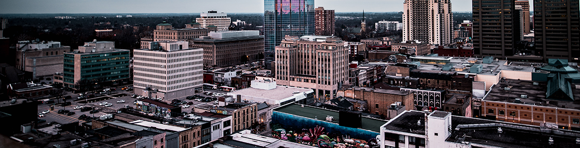 Arial photo of downtown London