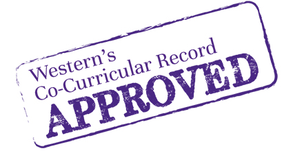 Western's Co-Curricular Record Stamp Logo